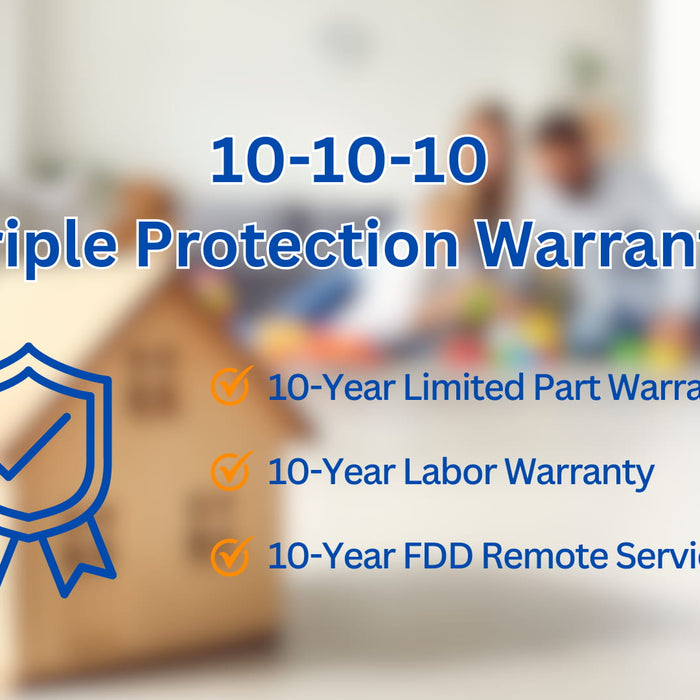 10-10-10 heat pump triple warranty