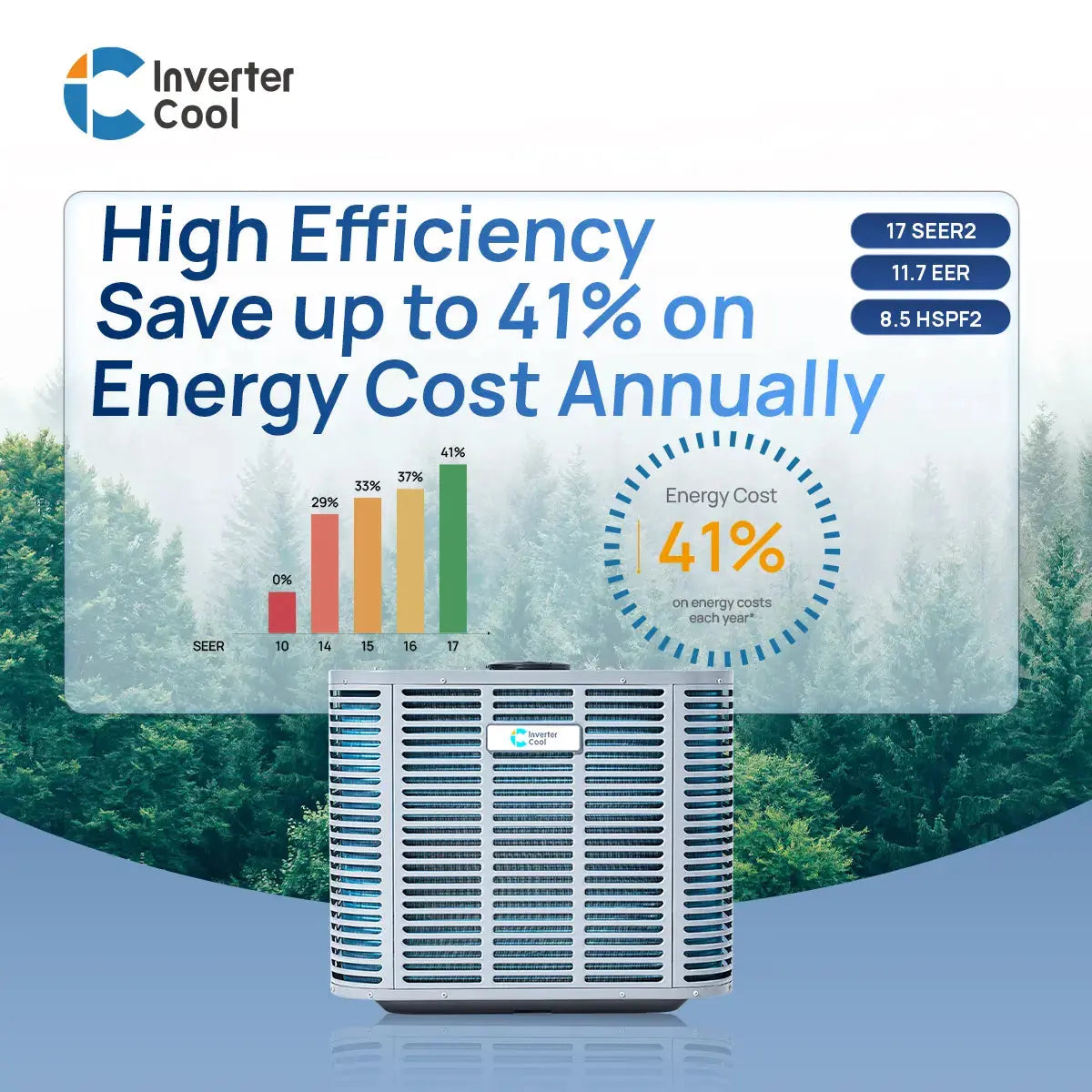 2 ton heat pump system with SEER2 17